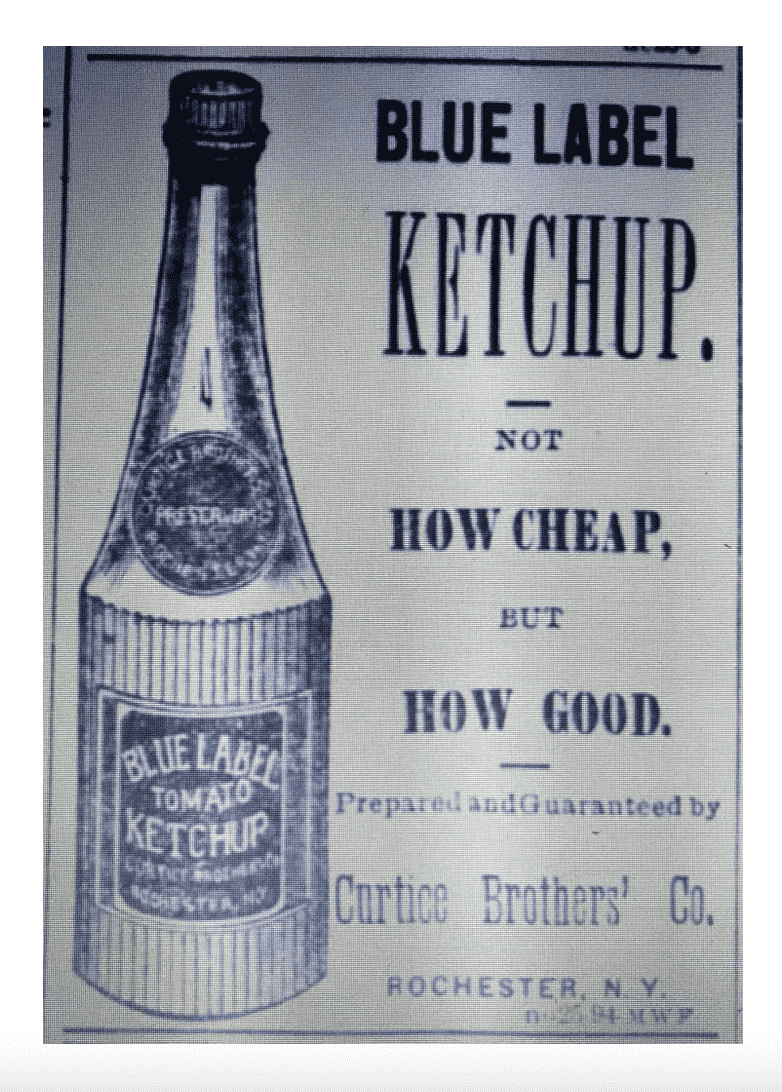 Vintage Image of Label on Ketchup Bottle Shown in 4th Image Glass Bottle