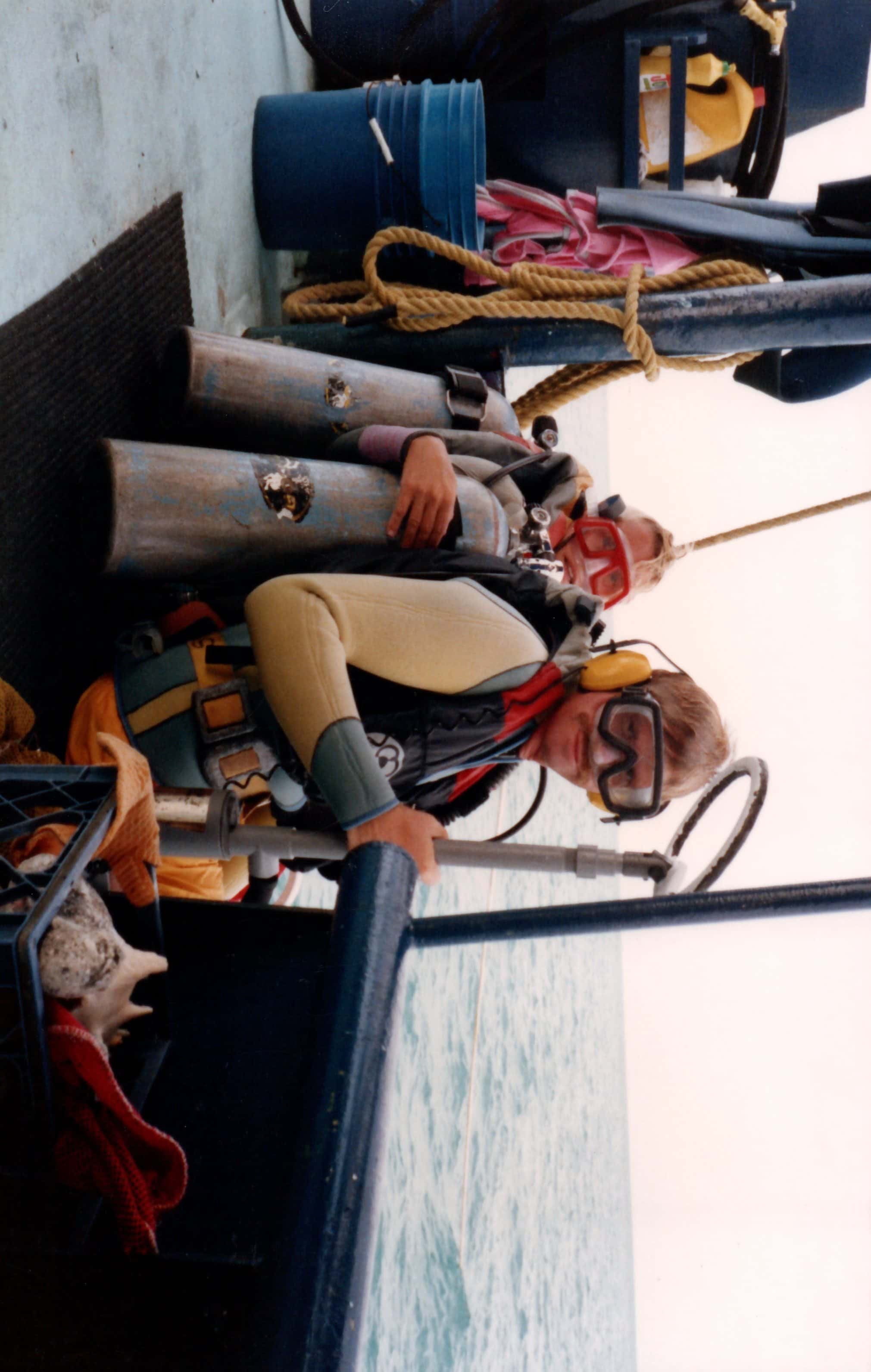 KT Budde-Jones Preparing to Dive Near the Atocha and Other Sunken Ships