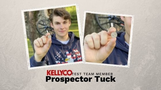 Kellyco Test Team Member, Prospector Tuck, and his favorite find