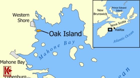 Map of Oak Island, Nova Scotia