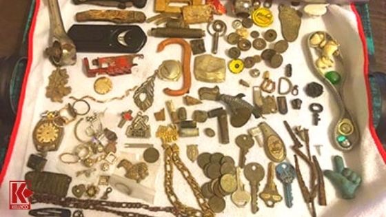 Representative sample of items found in 2019 using the Bounty Hunter Gold Digger and Garrett Ace 300 while metal detecting - Photo by Susie Martin