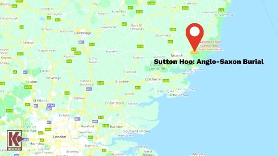 Map of Sutton Hoo: Anglo-Saxon Burial