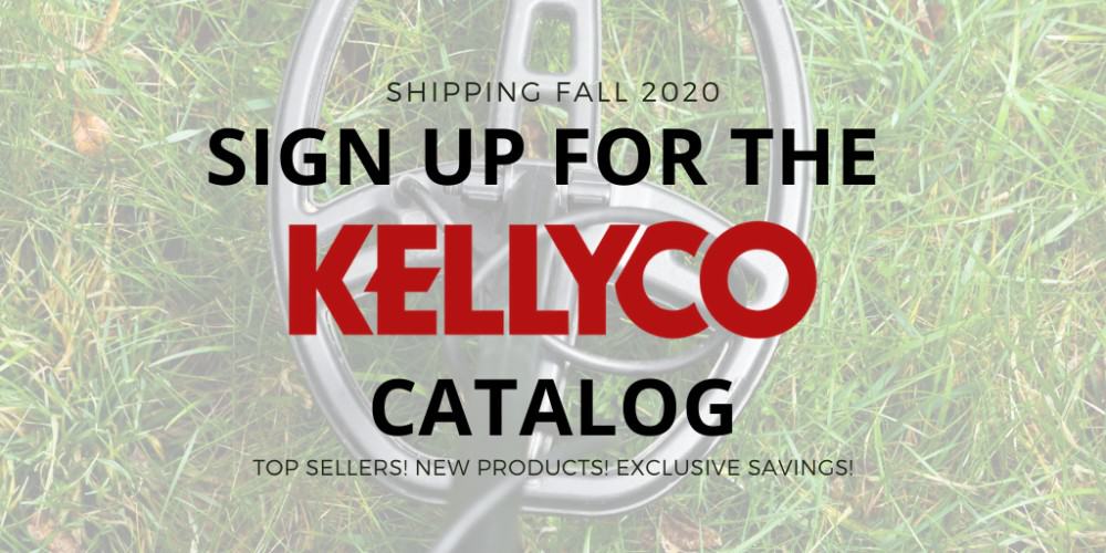 Sign Up for Kellyco Catalog promotional text on grazzy background